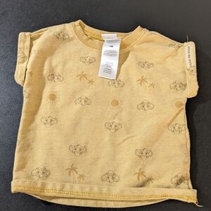 Disney Mustard Kids Tee with Lion and Palm Design